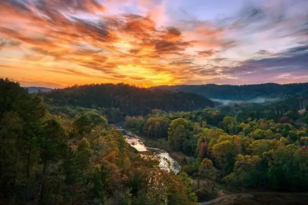 Beavers Bend State Park near the Living Water Lodge